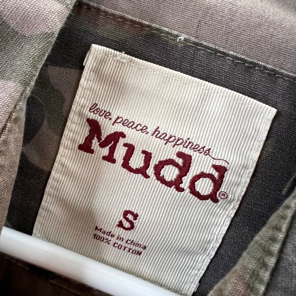 Mudd Camouflage Camo Jacket S Zip Front Pockets Military Style - Picture 5 of 5